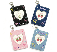 4 Warna Denim Heart Self Finishing Keychain DIY Needlepoint Dompet Dengan Gantungan Kunci untuk Proyek Kerajinan Jarum