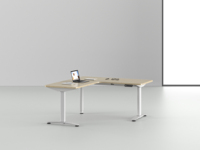 Bureau debout intelligent OMNI avec mémoire de position, table collaborative pour salles de réunion, bureau d'angle en L réglable pour ordinateur