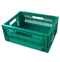 Caisse de récolte en maille ventilée de qualité alimentaire, panier pliable en PP, réutilisable, empilable, conteneur de stockage perforé pour légumes et fruits
