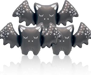 Cute Bat Shape Mylar Balloon With Star Pattern For Halloween Party Decor <b>Kids</b> - Product Image 2