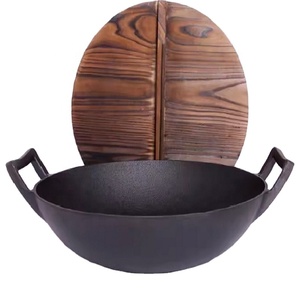 36cm gang preseasoned chảo dễ thương thiết kế kim loại công cụ nhà bếp - Product Image 1