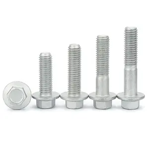 10.9 Grade M6 -M16 Carbon Steel Dacromet DIN 6921 Hex Flange Bolts