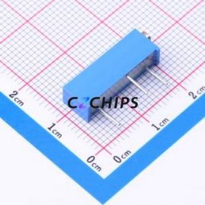 Resistencia Ajustable/Potenciómetro 3006P-1-253LF, Componente de Orificio Pasante (THT)-3P, Resistencia de 6.4x4.8mm, 25kOhm, 10%, 750mW, 100ppm/ ℃ - Product Image 2