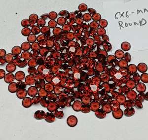 Piedras Preciosas de Granate de Mozambique Naturales Redondas de 6 mm, Alta Calidad 3A, Corte Facetado Suelto para Joyería, Color Rojo Marrón, 0.95 ct, Tercera Corteza - Product Image 4