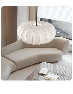 Lampe suspendue en cocon de soie nordique française, style Japandi Wabi Sabi, hauteur réglable, pour salon, café, maison d'hôtes, villa - Product Image 4