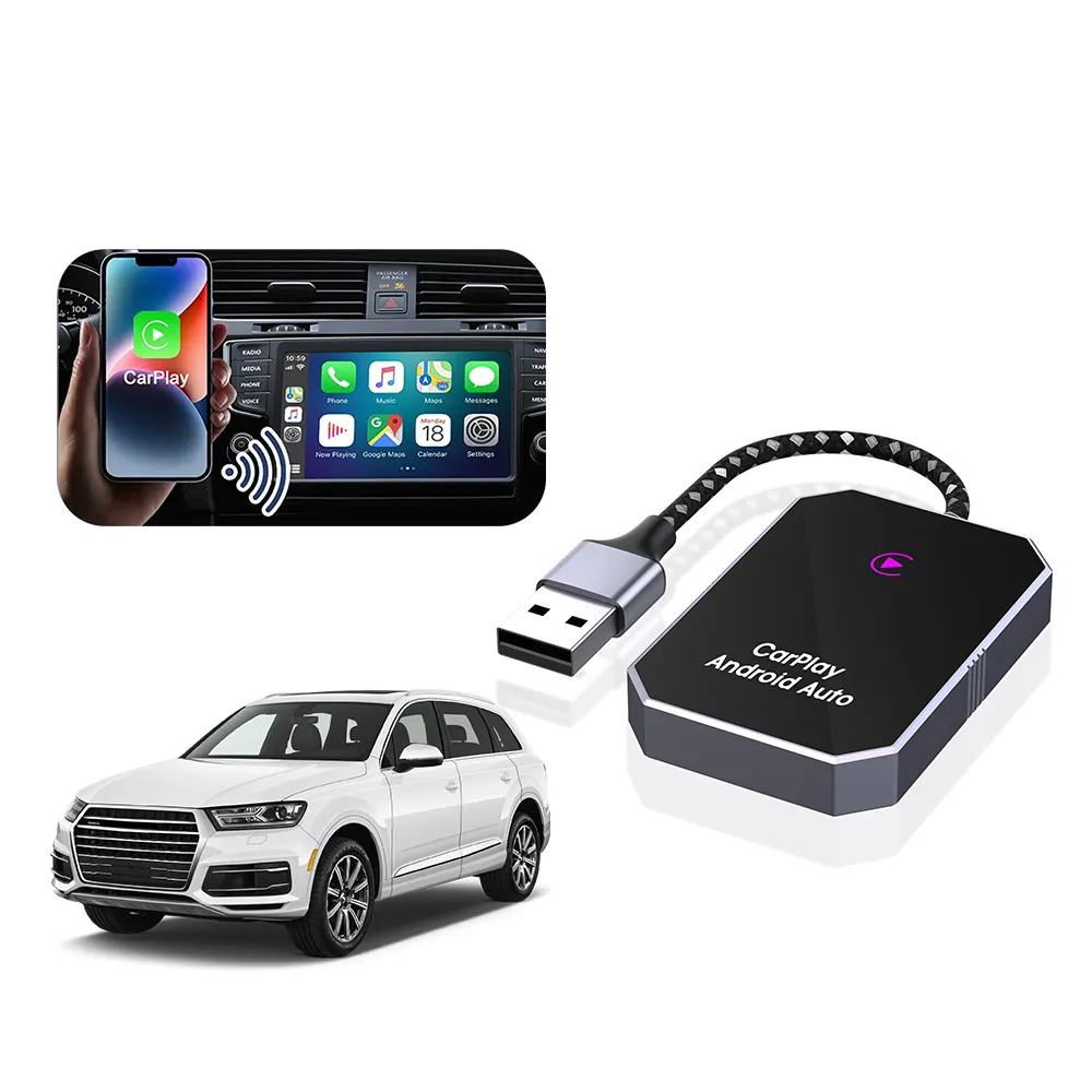 IPhone Android için Ai kutusu akıllı Dongle oto akıllı kablosuz Carplay radyo multimedya Video Usb araba oyun adaptörü Carplay Ai kutusu