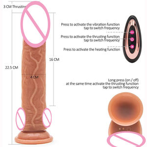 Dildo Vibrador <span class=keywords><strong>de</strong></span> Silicona Suave con Calefacción, Juguete Sexual para Mujeres, 100% Impermeable, Juguete Adulto Portátil para Parejas, Vibrador Realista - Product Image 4