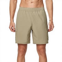 Nouveau style short de sport pour homme, taille mi-haute avec cordon de serrage, en molleton tricoté uni, séchage rapide, respirant, sensation fraîche, décontracté et ample