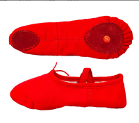 Chaussures de danse de Ballet en toile professionnelle femmes ballerine pantoufles de danse plates femmes chaussure de Ballet pour dame danse compétition et pratique