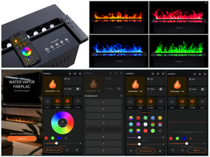 <span class=keywords><strong>Chimenea</strong></span> Eléctrica 3D con Efecto de Llama <span class=keywords><strong>LED</strong></span> de 64 Colores, Panel Plano, Fácil Instalación, Certificación CE, <span class=keywords><strong>Chimenea</strong></span> Doméstica de 1.5m - Product Image 5