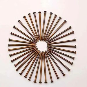 Remaches decorativos para muebles de latón chapado en oro vintage, de vástago liso y cabeza redonda pequeña, estilo clavo común, marca SOTTS, Clase 6 - Product Image 4