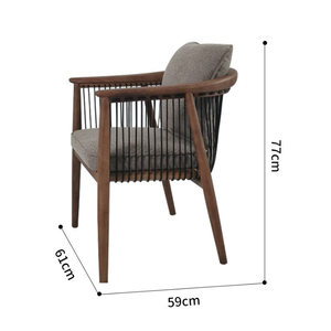 <span class=keywords><strong>Poltrona</strong></span> Longstar in Stile Wabi-sabi in Legno Massello con Design a Corda sullo Schienale, <span class=keywords><strong>Poltrona</strong></span> Moderna <span class=keywords><strong>Ergonomica</strong></span> per Soggiorno - Product Image 6