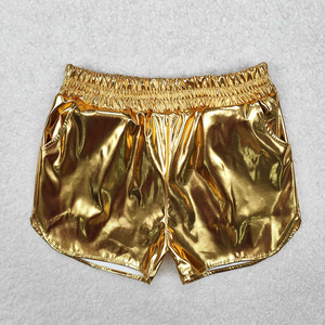 Shorts de Verano para Niñas, Modernos y Casuales, 8 Colores, Shorts de Cuero con Bolsillos, Cintura Alta Elástica, Venta al Por Mayor - Product Image 5