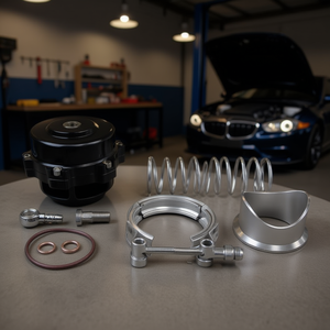 Soupape de décharge Bv50 Series 50mm D0100XUJR9G noire avec ressort 6 PSI pour turbocompresseur Tial Q à bride V-Band - Product Image 2