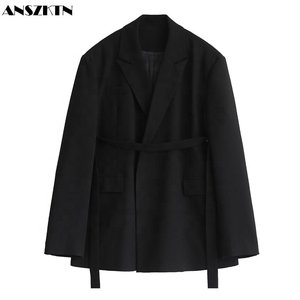ANSZKTN女性春冬秋コートドロップシッピングファッションホット販売ルーズカジュアルブレザージャケットブレザー - Product Image 5