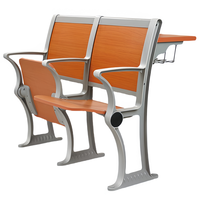 Chaise d'auditorium moderne à mécanisme à ressort, chaise pliante fixe, chaises d'église avec table d'écriture