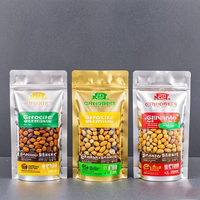 Sachet Doypack Personnalisé Imprimé Réutilisable et Recyclable en Mylar avec Fermeture Éclair et Fenêtre, en Plastique PE, pour Emballage Alimentaire de Noix et Snacks