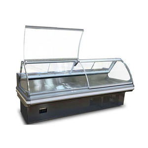 ตู้โชว์อาหาร<span class=keywords><strong>อุ่น</strong></span>ร้อนแบบกระจกสำหรับซุปเปอร์มาร์เก็ต ตู้แช่เย็นแสดงอาหารประเภทเนื้อสัตว์ - Product Image 2