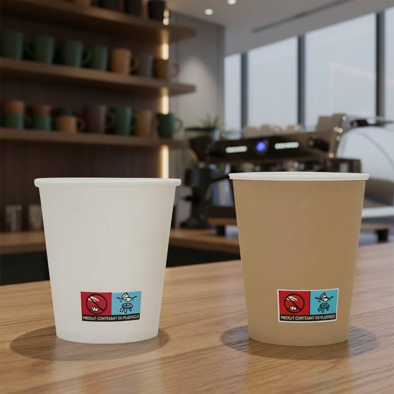 Disposable Biodegradable Ripple Wall Paper Coffee