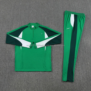 ชุดเสื้อผ้ากีฬาฟุตบอลแบบซิปครึ่งตัว ระบายอากาศ ป้องกันรังสียูวี แห้งเร็ว พิมพ์ลาย สำหรับฤดูหนาว แขนยาว กางเกงขายาว  แบบ unisex  ปรับแต่งได้ - Product Image 4