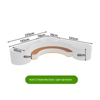 Banc de jardin en bambou pour terrasse, balcon, décoration paysagère, style chinois moderne, avec jardinière intégrée