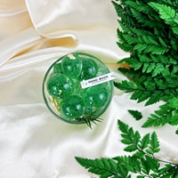 Individuelle getrocknete Blumenkunst Gelee-Gel-Aromatherapie duftkerzen im klaren Kerzenglas