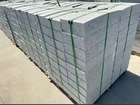 Pavés de bordure de route en granit blanc naturel, finition flammée, design moderne, tailles sur mesure, durables, écologiques, modèle G682