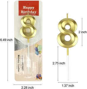 ホットセール高品質カスタムナンバー誕生日キャンドルパラフィンワックス環境に優しい無毒無煙無香料誕生日/結婚式用 - Product Image 2