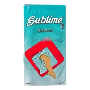 Medias largas de nailon para mujer Sublime, mitad malla, mitad rejilla, ligeras, de verano, talla media, ajuste elástico - Product Image 1