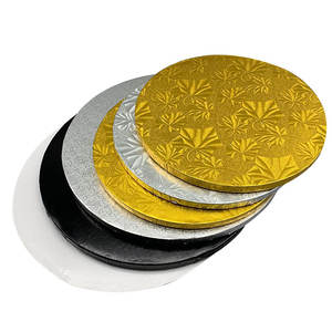 चांदी दौर वर्ग मोटी केक बोर्ड केक ड्रम थोक के साथ लिपटे बढ़त केक उपकरण - Product Image 1