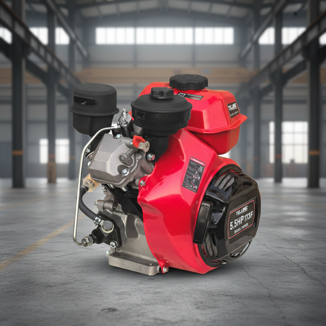 Compact 251cc 5.5HP 4 Stroke Air-Cooled Diesel Engine Concrete Vibrator 0.6L Oil Capacity Bearing Core Construction Equipment