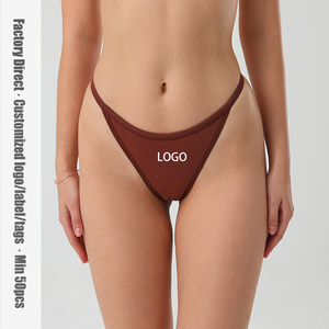 Tanga <span class=keywords><strong>de</strong></span> Algodón Estilo Hipster, Simple, Directo <span class=keywords><strong>de</strong></span> Fábrica, OEM, para Chicas, Talla Grande - Product Image 2