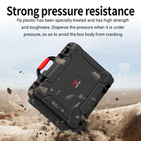 PP étanche portable ISO9001 boîte à outils rigide grand équipement boîte de protection mousse coupante intérieur mallette de sécurité en plastique avec poignée