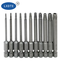 Tournevis LXD S2 DIY en acier allié avec embout en forme de fleur de prunier 75mm T6-T40, jeu d'outils de tournevis antivol en forme de fleur de prunier