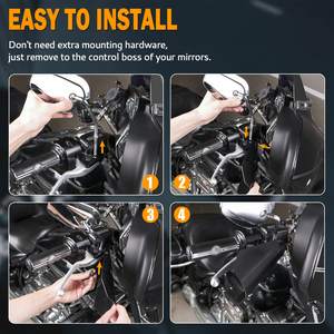 Protectores de Manos Estilo Ataúd en Negro Brillante, Compatibles con Harley Davidson Touring Sportster - Product Image 5