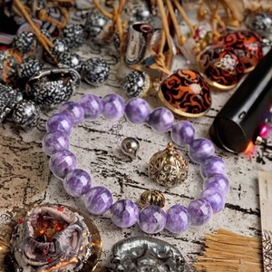 DS באיכות גבוהה טבעי סגול צ'ארואיט צמידים חרוטים קריסטל מלוטשים פנג שואי סִגְנוֹן נושא אהבה למכירה - Product Image 2