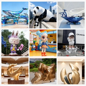 Glass Fiber Sculpture Entrance Decoration Custom <b>Large</b> <b>Art</b> Sculpture Outdoor Image Internet Popular Trendy Toy Decoration Model - Product Image 3