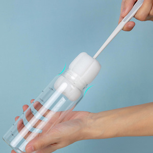 Cup Cleaning Brush Long Handle Sponge For Thermos Water Baby Bottles Color Block Design - Product Image 2
