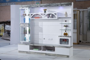 Ensemble de salle de séjour moderne de luxe, meubles, <span class=keywords><strong>grand</strong></span> <span class=keywords><strong>meuble</strong></span> <span class=keywords><strong>TV</strong></span> en bois avec rangement, meubles de maison OEM ODM - Product Image 4