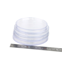 Boîte de rangement en plastique transparente pour médailles, jetons, badges, capsules de pièces de monnaie de grande taille 100 mm
