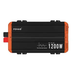 FCHAO 12v 24v a 220v 230v conversor de tensão de onda senoidal 2400W 50hz 60hz Solar Car Home Inverter caminhão RV Display LCD Solar