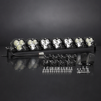 Barre lumineuse LED modulaire 32 pouces connectable 12V, 7 modules, 168W, 11000 lumens, faisceau combiné, pour relooking tout-terrain de SUV, camion, VTT