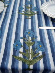 Afshaan Nappe de table style naturel imprimé floral décoration de la maison mariage jardin fête chemin de table napperon - Product Image 5