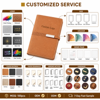 Buku Catatan/Planner Kulit PU Logo Kustom Bersampul Keras 100 Lembar Grosir A5 OEM Tali Berpola Perak Doff