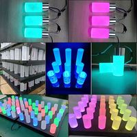 AIDLIN Настраиваемая RGB LED-подсветка 3W, 360-градусная светящаяся ПВХ-колонна-световод для декора ночных клубов и баров