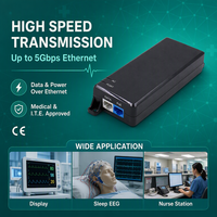 30W 90W Saklar Aktif PoE Injector IEEE 802.3bt Gigabit 10/100/1000Mbps 54V 0.01-0.56A AC-DC POE Adaptor Catu Daya Medis