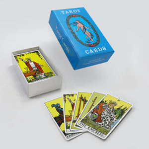 Cartes de tarot personnalisées pour débutants, fabriquées en usine, divination classique, cartes de tarot avec boîte à couvercle et base - Product Image 3