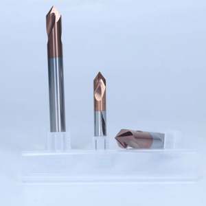 Fresa de Acero de Tungsteno con Recubrimiento Nano Azul HRC65 de 90 Grados, Marca ZY/OEM, Herramienta Profesional para Biselado y Centrado - Product Image 2
