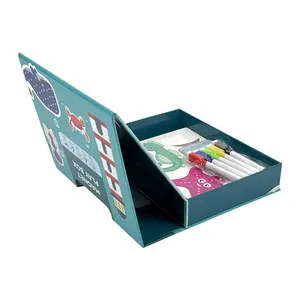 磁性玩具书盒磁铁游戏玩具套装儿童迷你拼图拼图儿童拼图磁性片早期学习