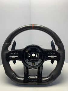 Volant sport personnalisé en cuir et fibre de carbone forgée avec LED pour l'intérieur de voiture, <span class=keywords><strong>Mini</strong></span> R Series R55 R56 <span class=keywords><strong>Cooper</strong></span> S X6 - Product Image 5